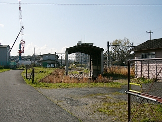鉄道車両のための車庫。